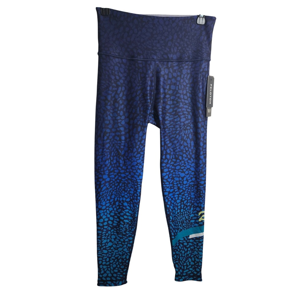 Peloton WITH‎ Reversible High Waist Leggings Wild Kite Blue Ombre L Joggers NEW